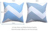 Chevron Blue Grey Outdoor Cushion Cover 45 x 45cm