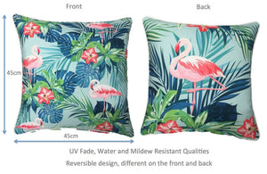 Flamingo Azure Outdoor Cushion Cover 45 x 45cm