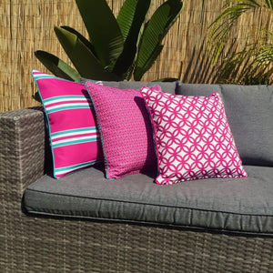 Pink Fishscale Outdoor Cushion Cover 45 x 45cm