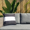 Black Stripe Outdoor Cushion Cover 45 x 45cm
