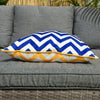 Mykonos Blue Yellow Chevron Outdoor Cushion Cover 45 x 45cm