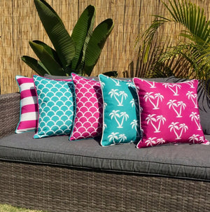 Pink Palmapple Outdoor Cushion Cover 45 x 45cm