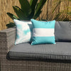 Turq Stripe Outdoor Cushion Cover 45 x 45cm