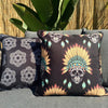 Black Boho Skull Outdoor Cushion Cover 45 x 45cm