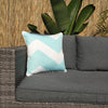 Chevron Mint Taupe Outdoor Cushion Cover 45 x 45cm