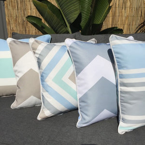 Chevron Mint Taupe Outdoor Cushion Cover 45 x 45cm