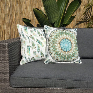 Boho Feather Outdoor Cushion Cover 45 x 45cm