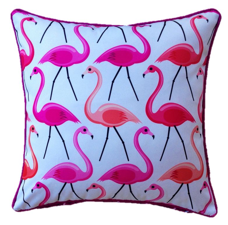 Pink Flamingo Outdoor Cushion Cover 45 x 45cm