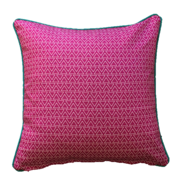 Pink Mini Chevron Outdoor Cushion Cover 45 x 45cm