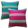 Pink Aqua Resort Stripe Outdoor Cushion Cover 45 x 45cm